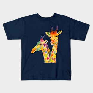 Three Curious giraffes Kids T-Shirt